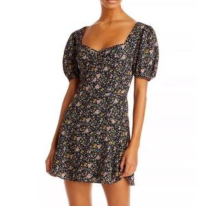 French Connection floral short sleeve mini dress XS